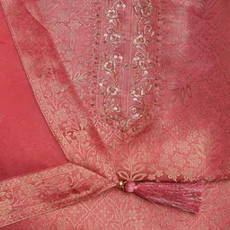 Meena Bazaar Woven Design Art Silk Dress Material image 2