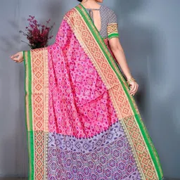 Anouk Rustic Ethnic Motifs Woven Design Zari Organza Jamdani Saree image 3