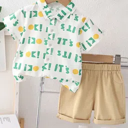 DANGAR Unisex Kids Printed Shirt with Shorts-image-69