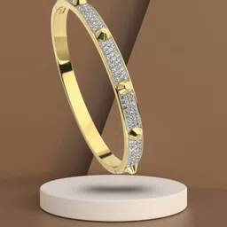 RKB Sales Women Cubic Zirconia Antique Gold-Plated Cuff Bracelet-picture-18