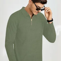 HAPPY KHAJANA Men Polo Collar T-shirt-image-5