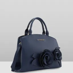 Caprese Women Solid Structured Leather Handheld Bag image 5