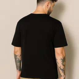 Be Crazy Typography Printed Cotton Round Neck Drop Shoulder Oversized T-shirt image 5