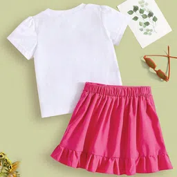 INCLUD Girls Printed Top with Skirt image 5
