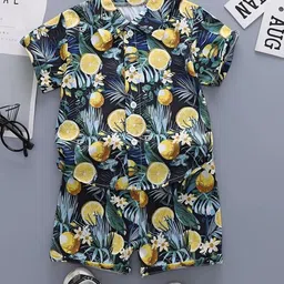 TOONKY Boys Printed Short Sleeves Shirt With Shorts-picture-10