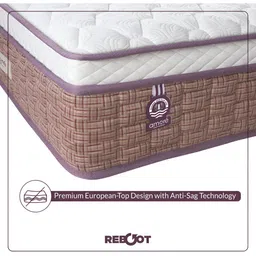 Amore Reeboot White & Brown Quilted Orthopedic Single Mattress image 3