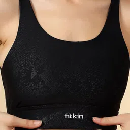Fitkin Luxe Printed Medium Coverage Workout Bra image 5