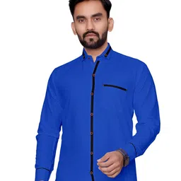 MAN'S SUITUP Button-Down Collar Long Sleeves Cotton Shirt-picture-12