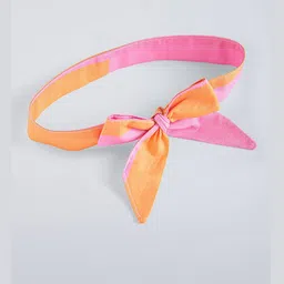 Hopscotch Girls Rainbow Stripe Lace Work Cotton Top With Shorts image 4