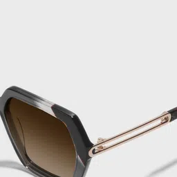 SAM & MARSHALL Unisex Brown Lens & Gold-Toned Butterfly Sunglasses with image 4