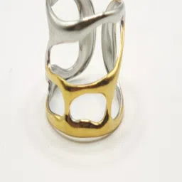 SAPRAA TRENDS Women Dual Tone Anti Tarnish Stainless Steel Adjustable Ring-image-37