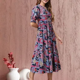 STARWORD Peter Pan Collar Fit & Flare Dress image 5