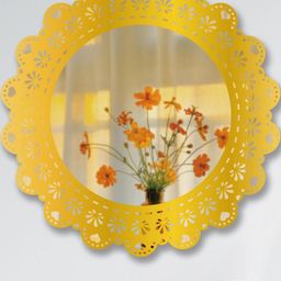 INDIAN ROYALS Gold Small Heart Round Wall Acrylic Mirror Sticker-picture-35