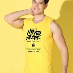 WOOSTRO Men Pack of 2 Typography Printed Round Neck Slim Fit Printed T-shirts image 3