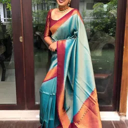 CANIZZARO Woven Design Zari Banarasi Saree image 4