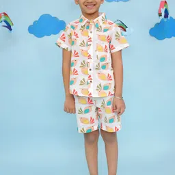 Vastrarth Boys Printed Pure Cotton Shirt With Shorts-image-45