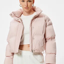 Koton Women Solid Mock Collar Padded Jacket-picture-10
