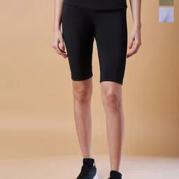 COLOR CAPITAL Women Pack Of 3 Above Knee Gym Tights-picture-35