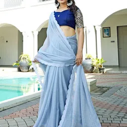 K 5 Fashion Pure Chiffon Saree image 4