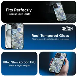 QRIOH Floral Printed iPhone Air Back Case Mobile Accessories image 5