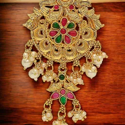 Anouk Artificial Stones and Beads Studded Bun Pin Head Jewellery image 1