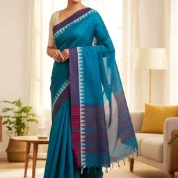 Aalinganam Woven Design Pure Cotton Handloom Mangalagiri Saree-picture-27