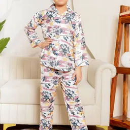 Stuffie Land Girls Printed Shirt with Trousers-image-58