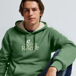 MaverIQ Men Printed Hooded Sweatshirt image 2