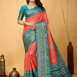 V3 FASHION STUDIO Ethnic Motifs Zari Art Silk Banarasi Saree-picture-10