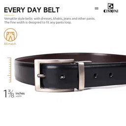 CIMONI Men PU Reversible Formal Belt image 5