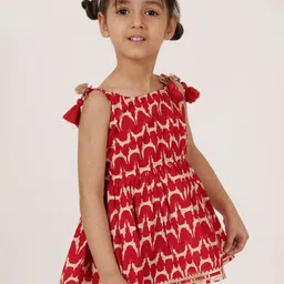 COTLAND FASHION Print Cotton Peplum Top image 3