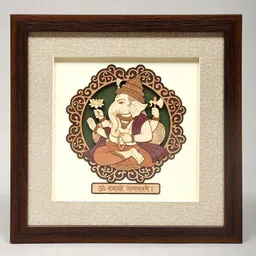 Exotic India Brown & Beige Wooden Carved Wall Art-image-47