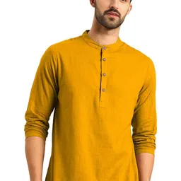 granthy Men Solid Daily Cotton Straight Kurta-picture-13
