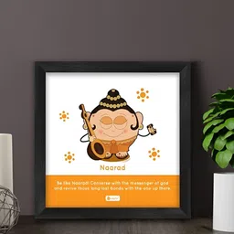 Indigifts Yellow & White Printed Be Like Naarad Signs & Plaques image 1