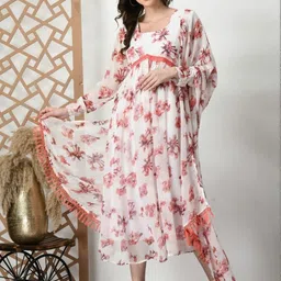 VS MALL Women white Ethnic Dresses-image-12