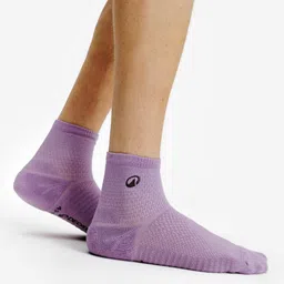 decathlon Ankle socks, purple beige grey, pack of 3 image 5