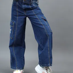 UNDER FOURTEEN ONLY Girls Flared Mildly Distressed Jeans image 4