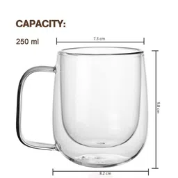 TASKHOUSE Transparent Glass Dishwasher Safe Mug with Lid image 5