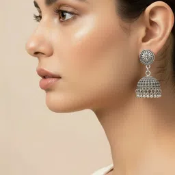 SZN Dome Shaped Jhumkas Earrings image 2