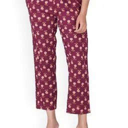 30 Looks Women Floral Printed Regular Fit Cotton Trousers-image-71