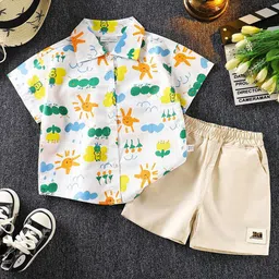 FOREVER FRIDAY Boys Printed Short Sleeves Shirt With Shorts-image-28