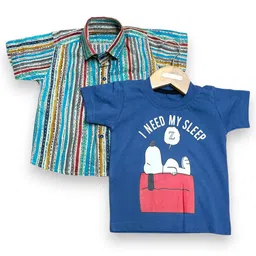 BAESD Boys Relaxed Multi Stripes Opaque Striped Party Shirt-picture-36