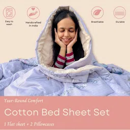 Jaipur Weaves Orange & Yellow Ethnic Motifs 180 TC King Bedsheet with 2 Pillow Covers image 5