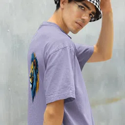 Elibolz Men Printed Drop-Shoulder Sleeves Bio Finish T-shirt image 5