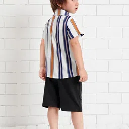 DUTT CREATION Boys Classic Striped Casual Shirt image 2