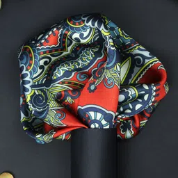 House of Pataudi Printed Silk Pocket Squares-image-45