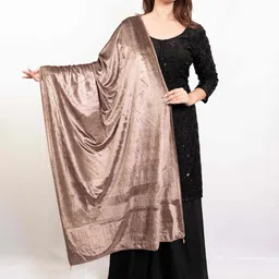 PASHGIRI Women Ethnic Motifs Embroidered Velvet Shawl-picture-40