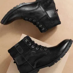 Metro Leather Blocked Heeled Boots-picture-41