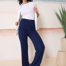 Kotty Relaxed-Fit Round Neck Crop-Top With Trousers Co-Ords-picture-9