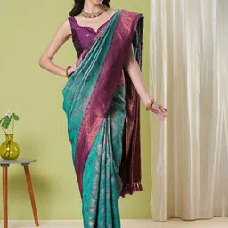 KAYOMMI Woven Design Zari Banarasi Saree-image-57